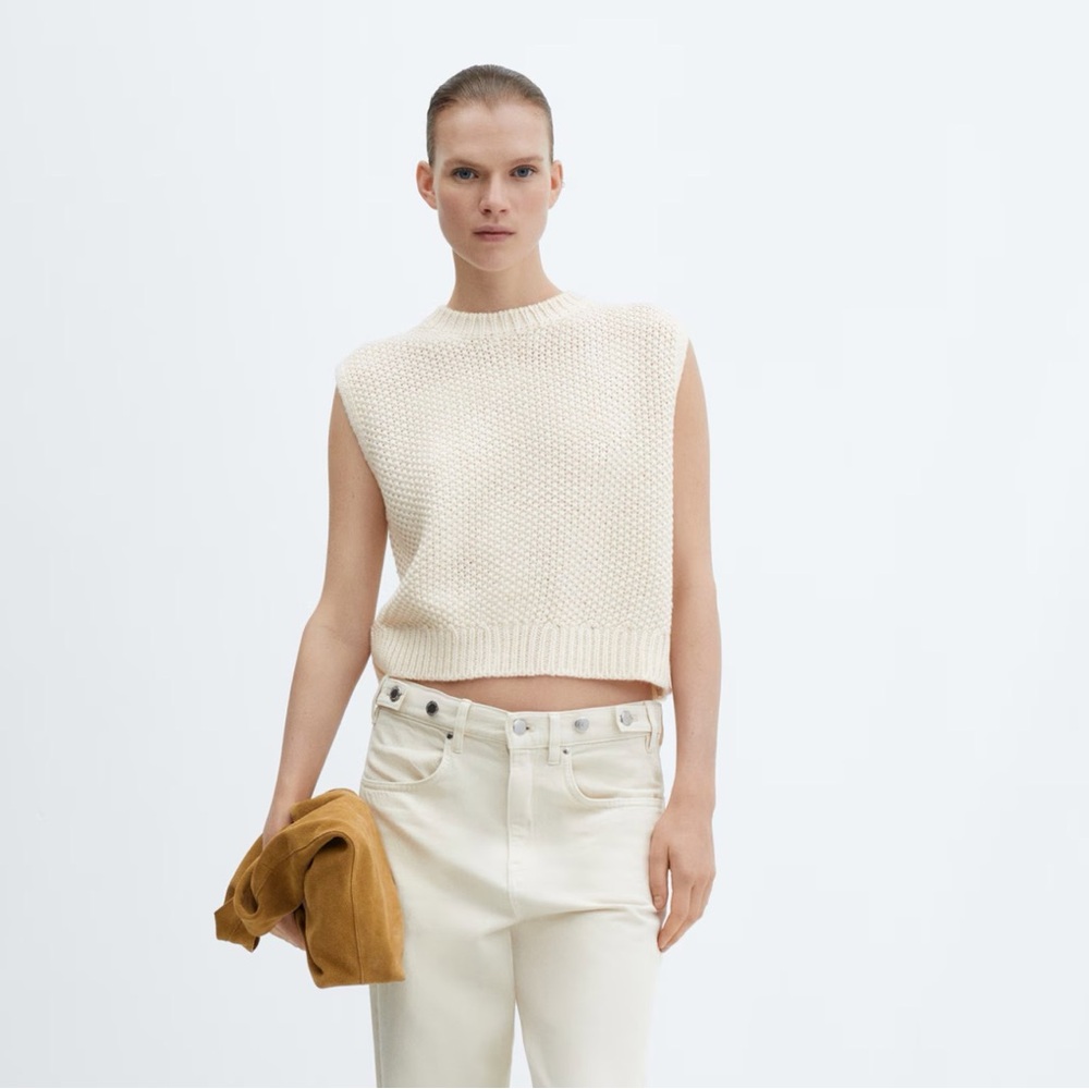 Mango chunky knit Sweater gilet